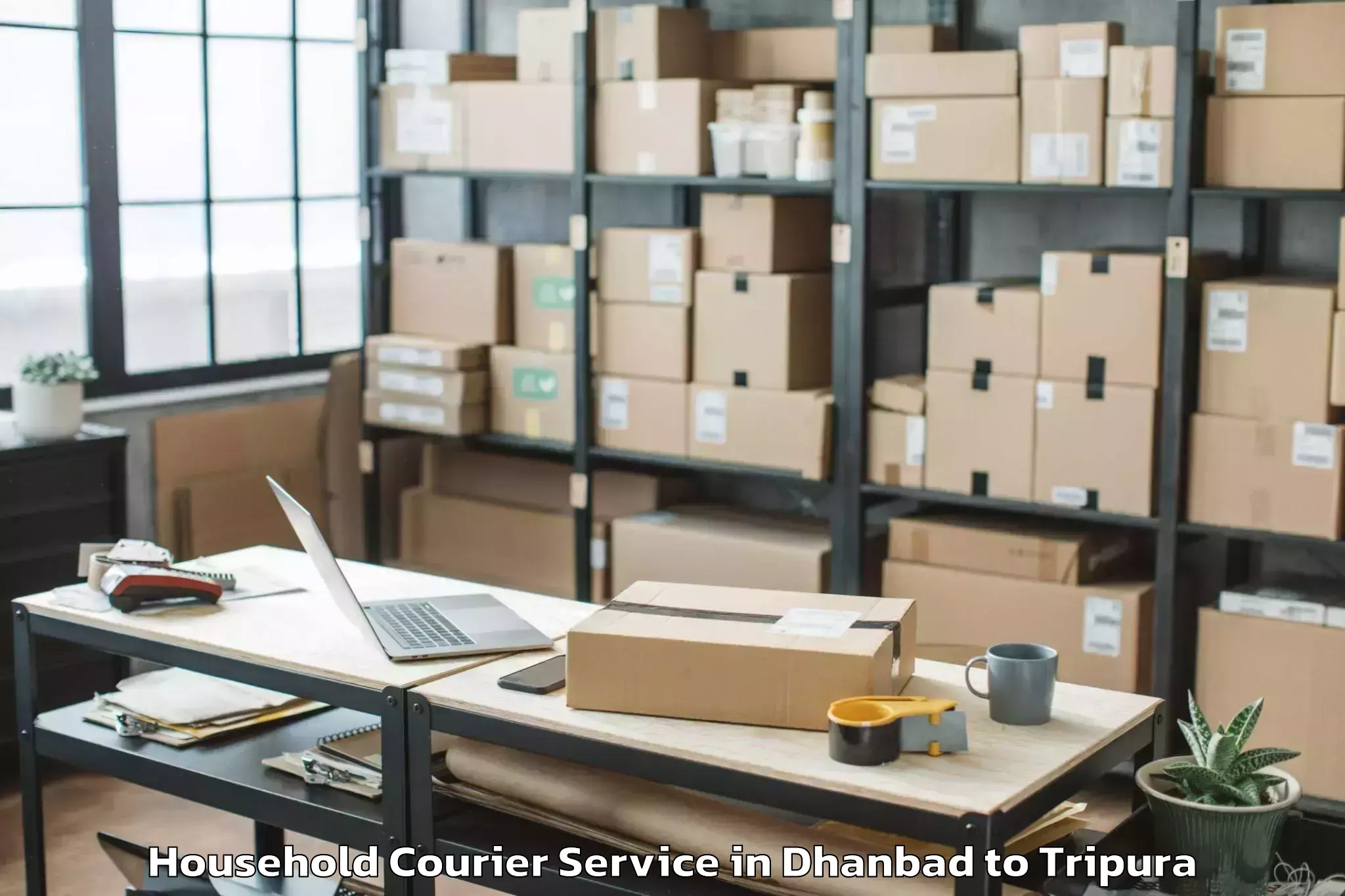 Dhanbad to Manughat Household Courier Booking